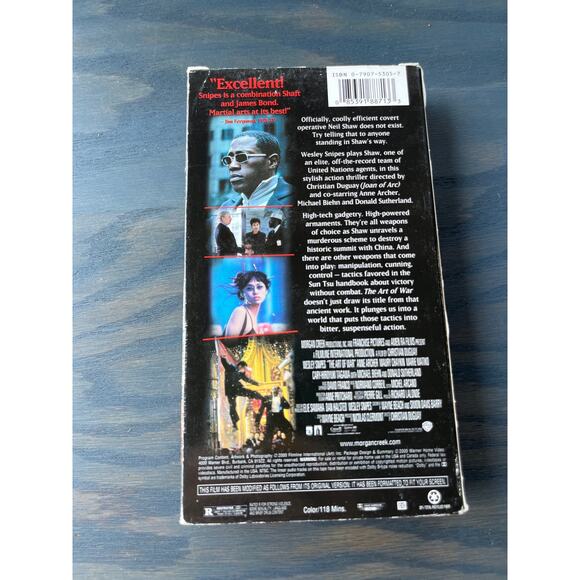 The Art of War Wesley Snipes Action Movie Vintage 2000 VHS Tape Pre-Loved - Picture 2 of 4